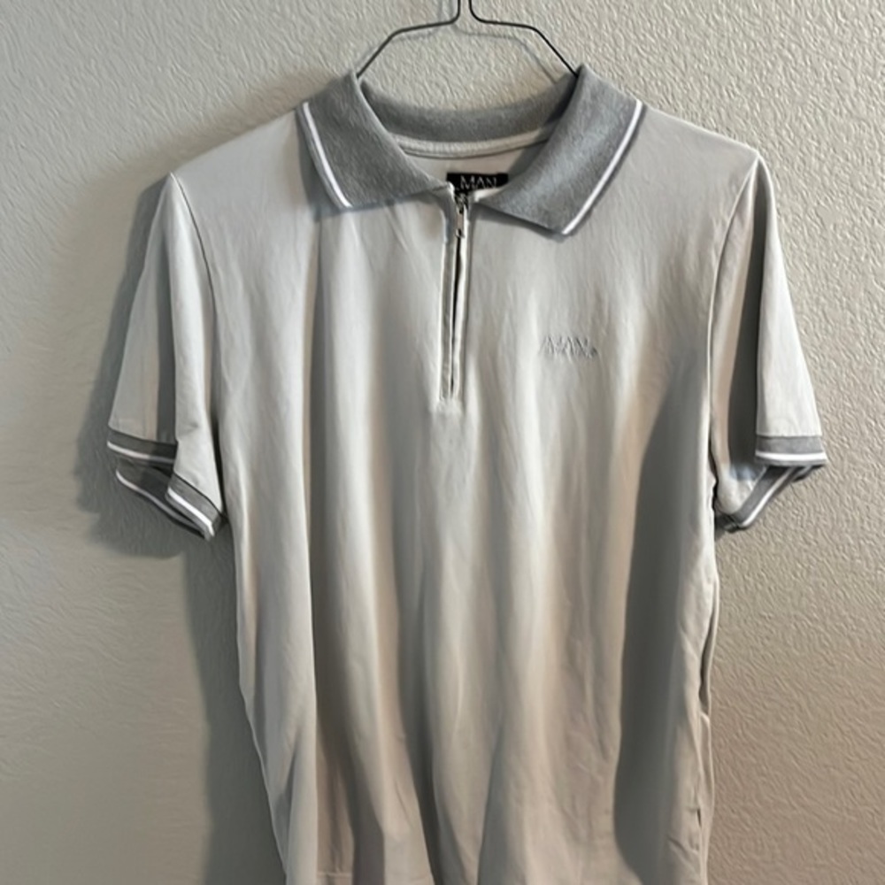 MEN’S Collared Shirt - Boohoo Man Zip Collared Shirt - XL